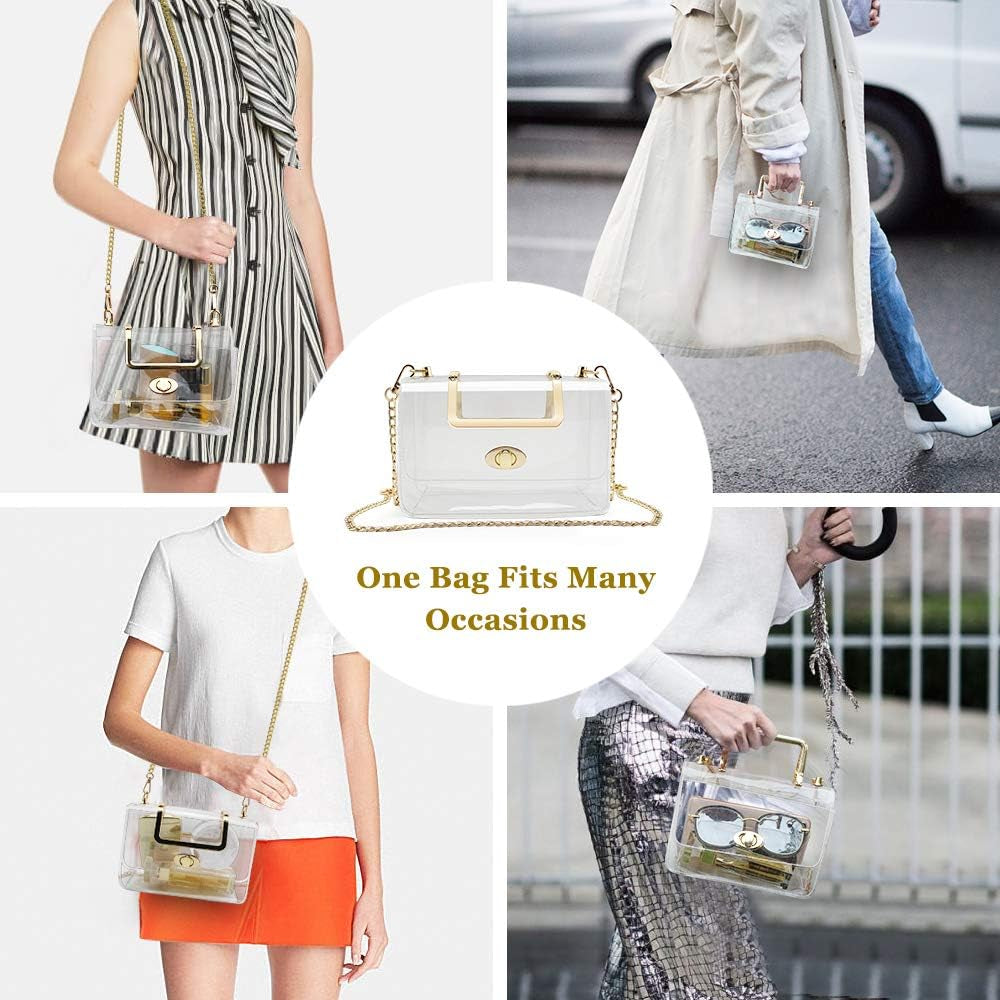 Clear Purse for Women, Clear Crossbody Bag, Clear Stadium Purse Handbags