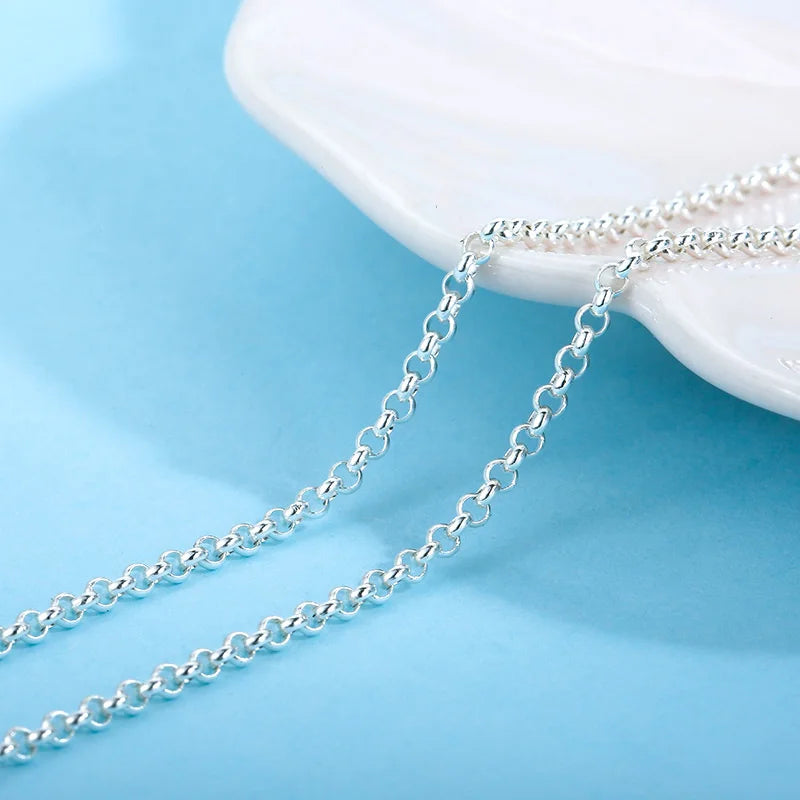 S925 Sterling Silver Accessory Chain Matching Necklace 16/18 Inch 40.5Cm and 46Cm