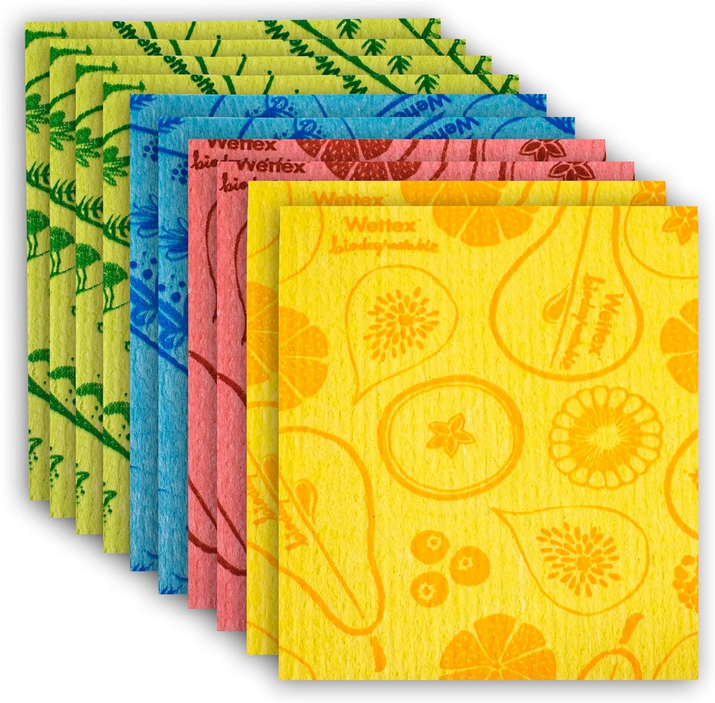 the Original 10 Pack Swedish Dishcloth for Kitchen - Eco Friendly Reusable Paper Towels - Assorted Dish Cloths for Washing Dishes