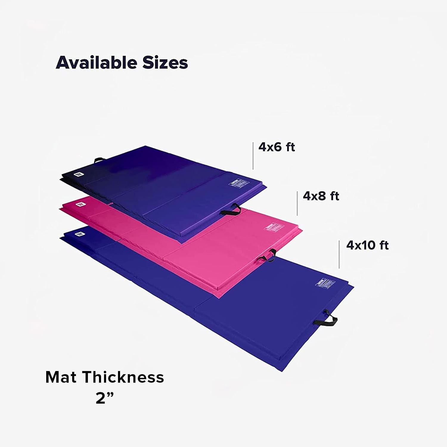 - 4 Ft X 6 Ft X 2 in Personal Fitness & Exercise Mat for Home Workout- Lightweight & Folds for Carrying- All Purpose Home Gym Mat- Thick Mat for Yoga, Pilates, Stretches & Floor Exercises